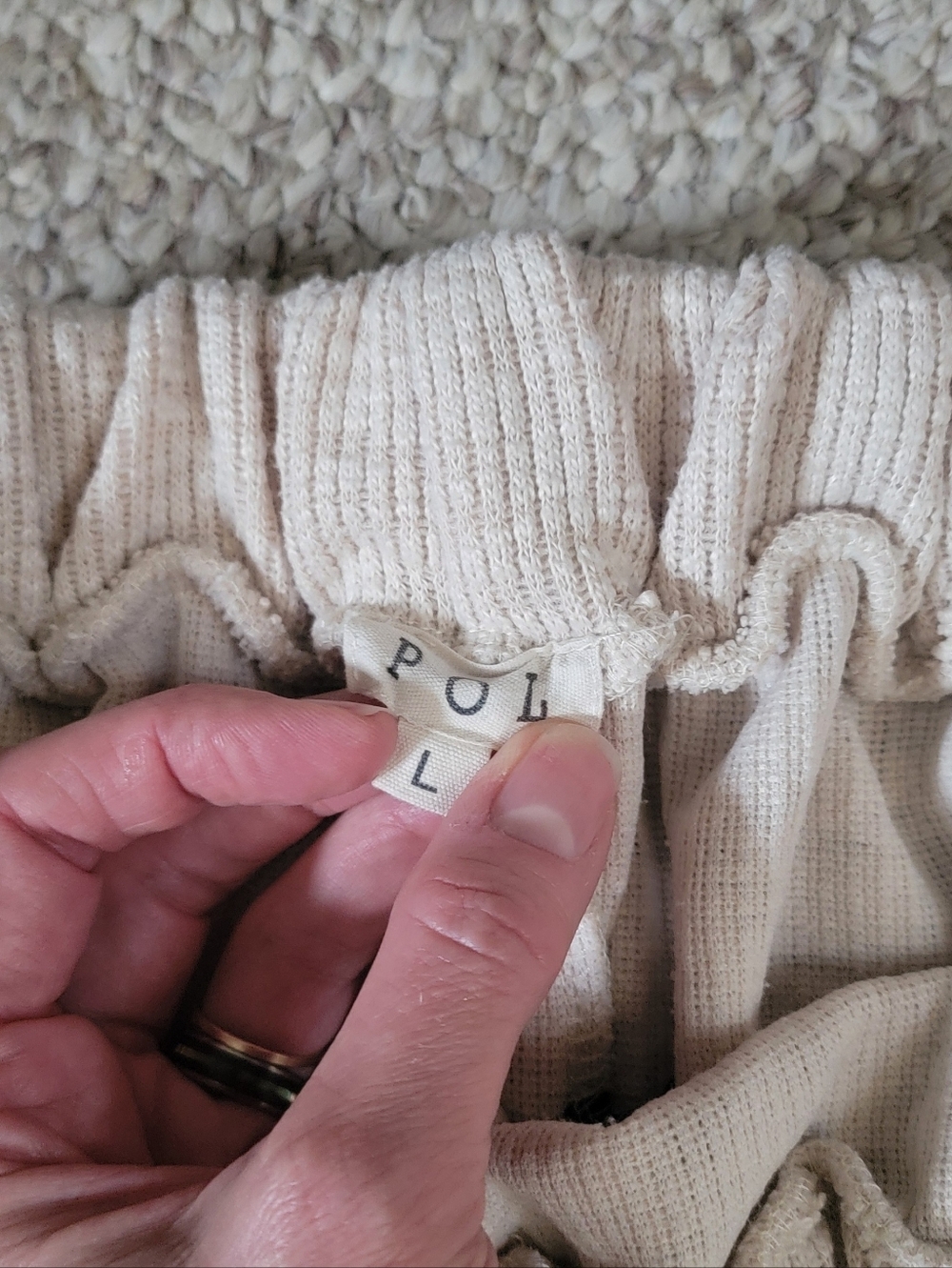 POL Beige Wide-Leg Linen-Blend Pants - Picture 7 of 16
